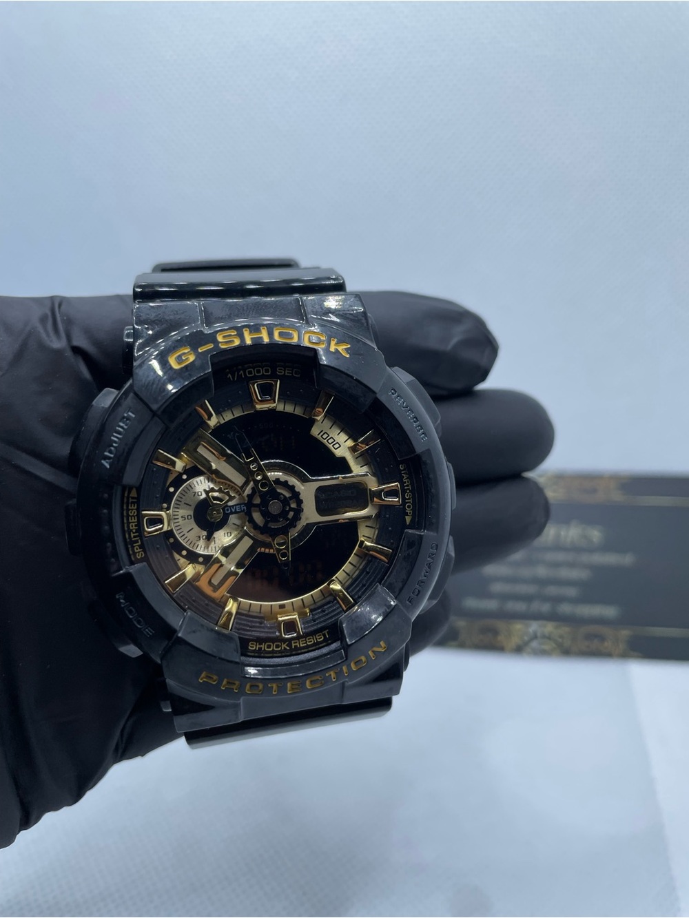 G-Shock Black and Gold Shock-Resistant Sports Watch